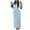Sky Blue, variant on Women's Short Sleeve Deep V Neck Knitted Bodycon Nightclub Party Button Sweater Dress
