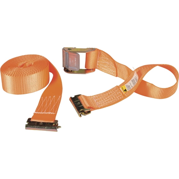 Vestil Cargo Strapping, Cam Tightening, 16ft. Working Length, 1200-Lb. Working Load, STRAP-16-CE
