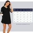 thumbnail image 5 of UNEEI Nightgowns for Women,Short Sleeve Nightshirt V Neck Sleepwear,House Dresses Night Gown for Ladies, Color Block Sleep Dress.Size XL, 5 of 7