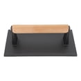 thumbnail image 5 of Steak Weight Cast Iron Bacon Press Wood Handle Pattern Bottom Grill Press for Burger Griddle Sandwich BBQ Vegetables Rectangle, 5 of 5
