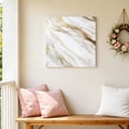 thumbnail image 6 of Canvas Wall Art, Abstract White Gold Framed Canvas Prints for Living Room Bathroom, Simple Marble Geometric Gallery Wrapped Wall Decor for Home Office, Gifts, 12"x12" Ship Next Day, 6 of 9