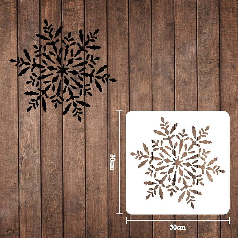 Christmas 8in Wood Snowflake Decor, Christmas Wood Snowflake Decor 