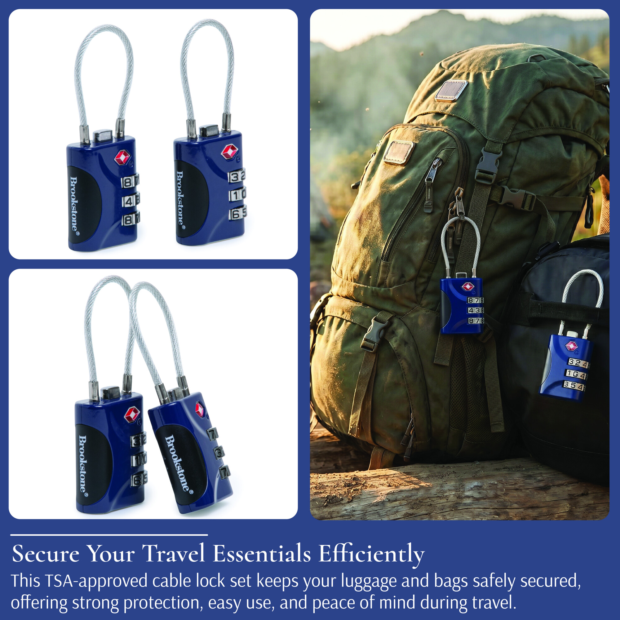 Brookstone TSA-Approved Cable Lock 2-Pack photo 4