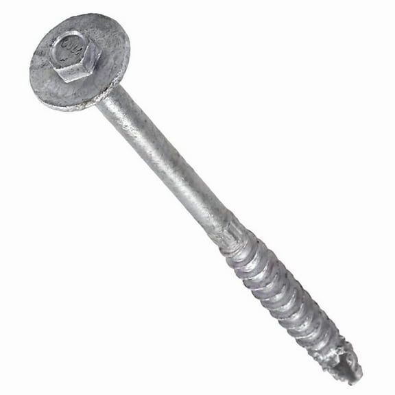 Simpson Strong-Tie 5000157 Strong-Drive No. 2 x 4 in. Star Hex Washer Head Galvanized Steel Structural Screws