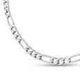 thumbnail image 3 of SuperJeweler Ladies Stainless Steel Figaro Chain Necklace, 18 Inches for Women, 3 of 5