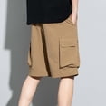 thumbnail image 6 of Plus Size Cargo Shorts for Men 2026 Summer Lightweight Quick Dry Shorts with Pockets Straight Leg Hiking Shorts Sportwear,Khaki,XXL, 6 of 9