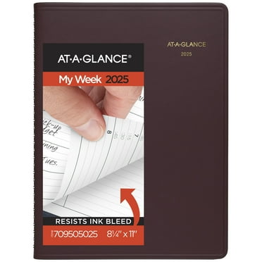 AT-A-GLANCE 2025 Weekly Appointment Book Planner Winestone Large 8 14 x 11 -