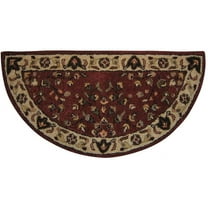 UniFlame Red with Black Hand-Tufted 100% Wool Hearth Rug