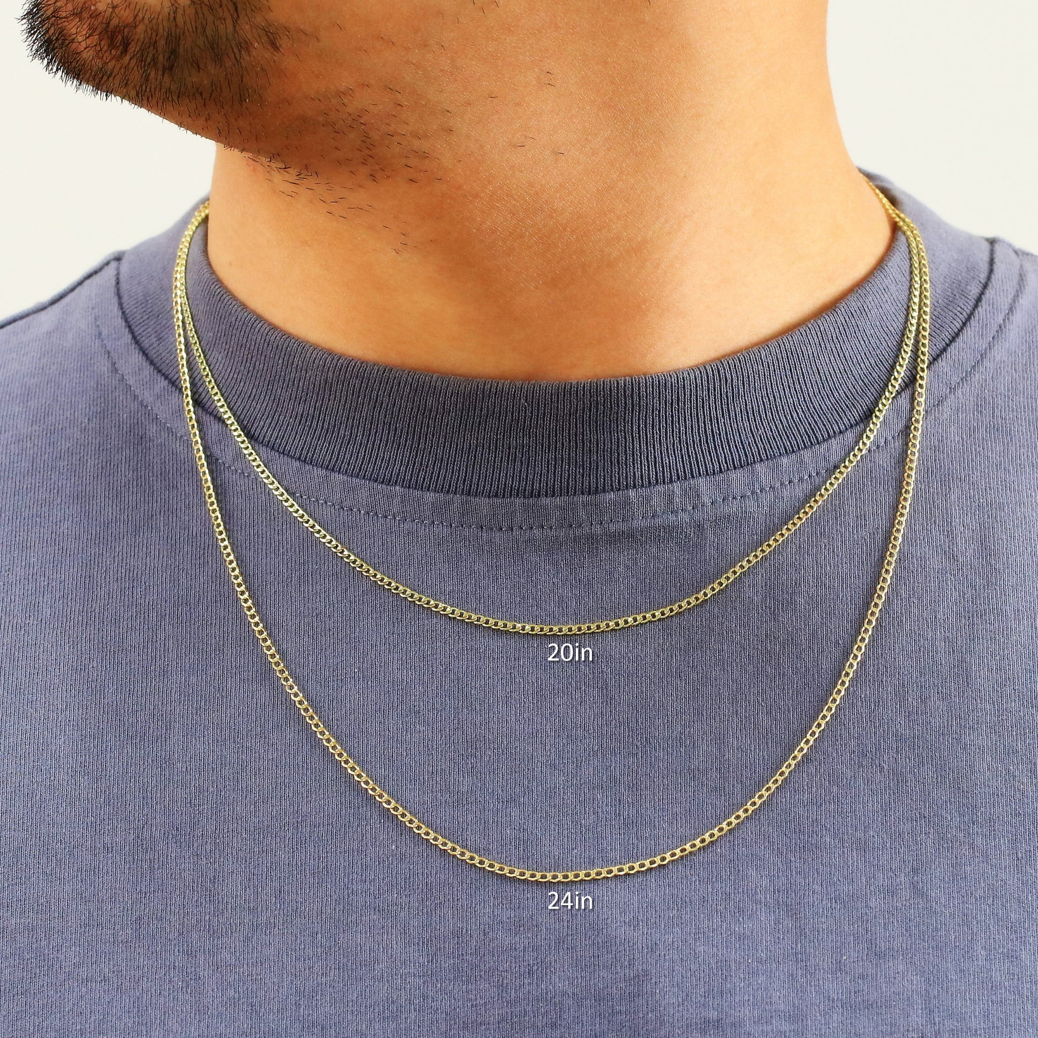 アクセサリー XENO CURB CHAIN NECKLACE Nuragold 14k Real Yellow Gold 2mm Cuban Curb Link Chain