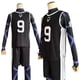 thumbnail image 2 of Peluca de disfraz de anime Blue Lock, Reo Nagi Mikage, camiseta negra, uniforme de entrenamiento deportivo de fútbol, red rosa sintética, 2 of 5