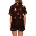 thumbnail image 3 of Enjoytime Women's Pajamas Christmas Print Short Sleeve 2 Piece Loungewear Sets Holiday Casual Comfy Button Down Sleepwear, 3 of 5