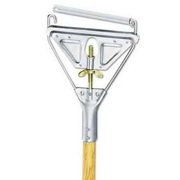 UNISAN Quick Change Metal Head Wooden Mop Handle, Junior, 7/8 dia x 54, Natural