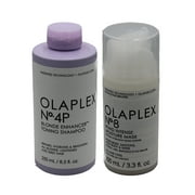 Olaplex No 4P Blonde Enhancer Toning Shampoo 8.5 oz & No 8 Intense Moisture Mask 3.3 oz Set