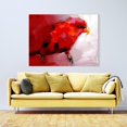 thumbnail image 2 of Perroquet Rouge Abstrait - Toile 36"x48 Pouces - Impression à la Demande, 2 of 5