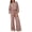 Brick Red, variant on Polka Dot Workout Sets For Women Long Sleeve Fall Sweatshirts Set | Polka Dot Two Piece Set Women Going Out Oversized Hoodie With Pocket Wide Leg Sweatpant Set Matching Tracksuits