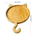 thumbnail image 5 of Wood Serving Tray for Cat Shape Choose Dessert Tray Dinner Breads Plate Fruit Pl, 5 of 10