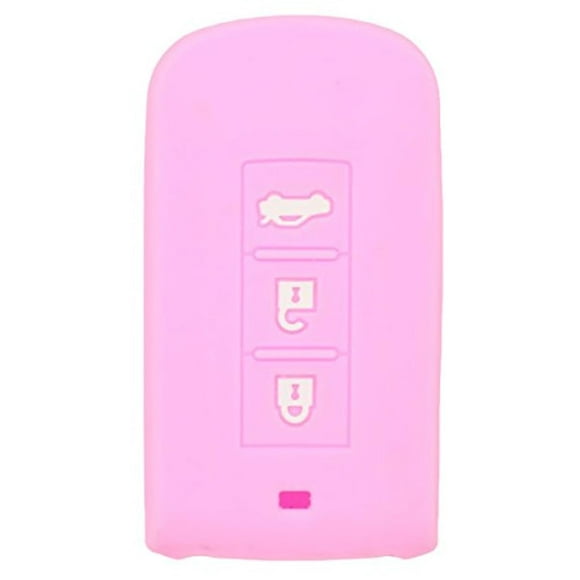 SEGADEN Silicone Cover Protector Case Holder Skin Jacket Compatible with MITSUBISHI Smart Remote Key Fob CV2520 Pink