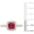 thumbnail image 2 of Everly Women's Created Ruby 10k Yellow Gold Ring, 2 of 7