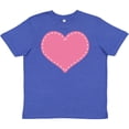 thumbnail image 3 of Inktastic Pink Heart (Stitch Border) Youth T-Shirt, 3 of 5