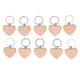 thumbnail image 1 of 10 Uds llavero de madera peso ligero escribir grabar fácilmente elegante en forma de corazón llavero de madera en blanco para regalo DIY, 1 of 14