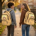 thumbnail image 3 of HUIACONG Cute Capybara Print School Backpack for Kids Teens Age 7-18 Spacious Multi Pocket Bookbag Adjustable Padded Straps Water Resistant Durable Lightweight Travel Daypack, 3 of 7