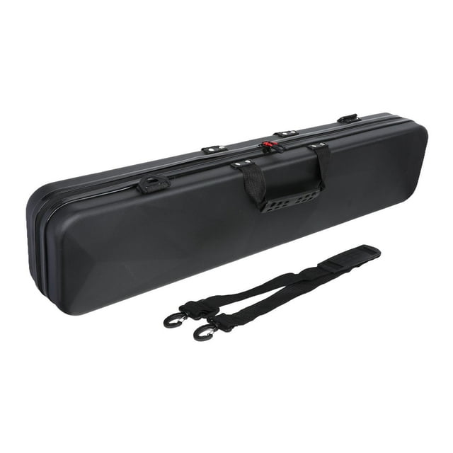 maskred Boîtes à Queues de Piscine 1/2 Sac de Club Noir Sac de Rangement Verrouillable Boîte à Queues Snooker Rigide Étanche PVC Noir Standard 85x12x18cm