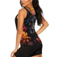 thumbnail image 3 of Fotbe Colorful Floral Black Dog Blusas Sin Mangas para Mujer – Estilo Casual, Corte Suelto, Slim-Fit, Cuello Redondo Deportivo, Tops de Verano para Gimnasio y Yoga-Small, 3 of 7
