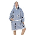 thumbnail image 3 of Shuttle tree Oversized Wearable Blanket Hoodie For Adult Kids Hooded Sherpa Sweatshirt With Front Pocket, 3 of 6