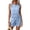 #02Light Blue, variant on Short Outfits For Women 2 Piece Sets Summer Eyelet Embroidery Sleeveless Scalloped Tank Top & Drawstring Shorts Set Yellow L