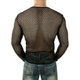 thumbnail image 4 of haxmnou men's long sleeve see through mesh fishnet t shirt casual muscle gym tee blouse black xl, 4 of 7