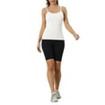 thumbnail image 2 of INSPIRE CHIC Women's Camisole Built-in Bra Padded Adjustable Spaghetti Strap Sleeveless Tanks Tops L White, 2 of 4