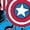 HEATHER ROYAL BLUE, variant on Marvel - Captain America My Shield Valentine Short Sleeve Graphic T-Shirt