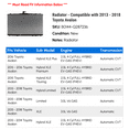 thumbnail image 2 of Radiator - Compatible with 2013 - 2018 Toyota Avalon 2014 2015 2016 2017, 2 of 2