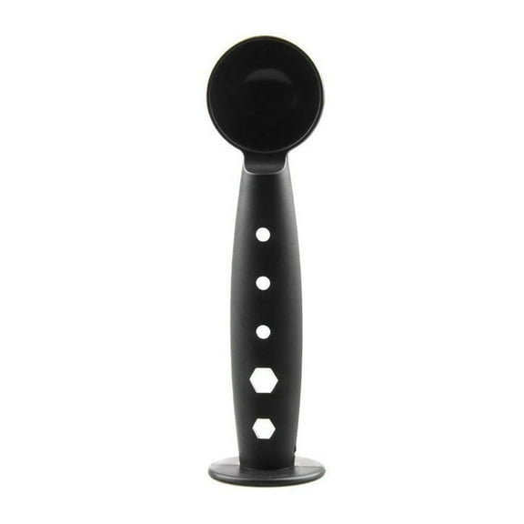 Espresso Tamper with Measuring Spoon, Multifunctional Coffee Bean for Coffee Maker - 49mm Black plastic