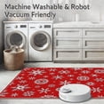 thumbnail image 5 of ODIKA 5'x7' Machine Washable Non-Slip Area Rug, Holiday Snowflake Winter Wonderland Festive Floor High Traffic Rug, Red, 509343, 5 of 7