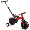 thumbnail image 4 of Lorelo Balance Bicycle with Push Handle for Kids 2-5 Years Old, 6 in 1 Folding Push Bike with Training Wheels & Pedals, Balance Bike for Boys and Girls with Brakes & Kickstand, 4 of 6