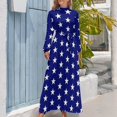 thumbnail image 3 of Robe Longue Motif Étoiles Drapeau Américain Robe d'Anniversaire pour Femmes Robe de Soirée Femme Élégante Luxe, 3 of 4