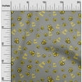 thumbnail image 2 of oneOone Polyester Spandex Gray Fabric Honey Bees Dress Material Fabric Print Fabric By The Yard 56 Inch Wide, 2 of 4