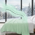 thumbnail image 2 of 1PC Solid color 3D Bubble Dot Cooling Blanket, Lightweight Breathable Summer Quilt for Hot Sleepers, Soft Textured Bed Cover for Bedroom, Couch & Travel(Green,Throw）, 2 of 4