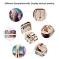 thumbnail image 2 of PhooArto Small Jewellery Box, Galaxy Kittens Pink Ice Cream Portable Travel Mini Jewelry Case for Women Leather Ring Organizer, 2 of 5