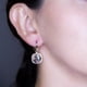 thumbnail image 5 of Arete para Mujer con Cristal Swarovski  en Forma de Cuadrado – Bañado en Rodio– Arete Elegante y Brillante, Aretes de Mujer de Moda– Joyería para Mujer de Moda– Regalo especial Ortiz Espinosa Temporada, 5 of 5