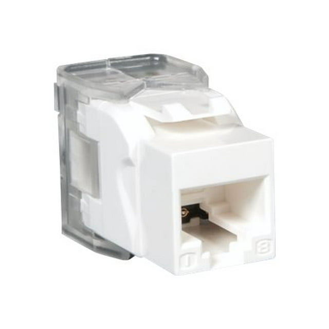 Tripp Lite Prise Keystone Cat6 / Cat5e, 180 Degrés Sans Outil - RJ-45, Cat5e Cat6 UTP - 110 IDC RJ45 Blanc TAA/GSA - insert Modulaire - RJ-45 - Blanc