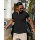 thumbnail image 2 of Camiseta COOFANDY Cotton Henley para hombre negra de manga corta, 2 of 6