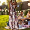 thumbnail image 1 of Vestido Largo Largo Summer Beach Sling Dress Casual Printed Vest Dress Soft Plus Size (Púrpura M) Cgtredaw Para estrenar, 1 of 1