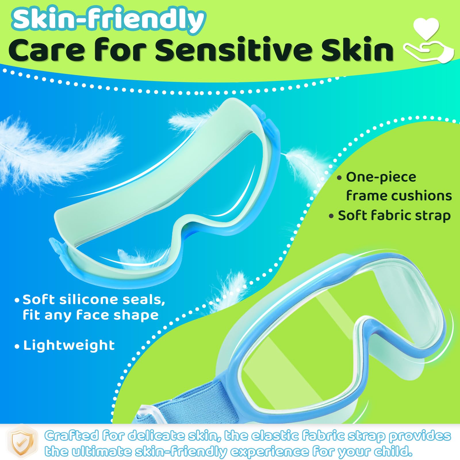 Vvinca Kids Swim Goggles with Comfort Strap, 2-Pack photo 8