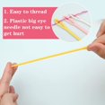 thumbnail image 3 of 50PCS Plastic Sewing Needles, Large Eye Plastic Yarn Needles for Kids, 15cm/5.91inch Plastic Needles for Yarn and Craft Plastic Embroidery Needle for DIY Sewing Handmade Crafts, 3 of 5