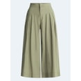 thumbnail image 5 of Free Assembly Women's and Women's Plus High Rise Wide Leg Pleated Culotte Pants, Sizes XS-XXL, 5 of 5