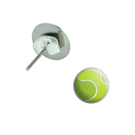 Tennis Ball Sporting Goods Sportsball Pierced Stud Earrings