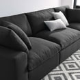 thumbnail image 4 of Modular Deep Sofa, Black, Fabric, Modern Contemporary, Living Lounge Cafe Room Hotel Lobby Hospitality, 4 of 10