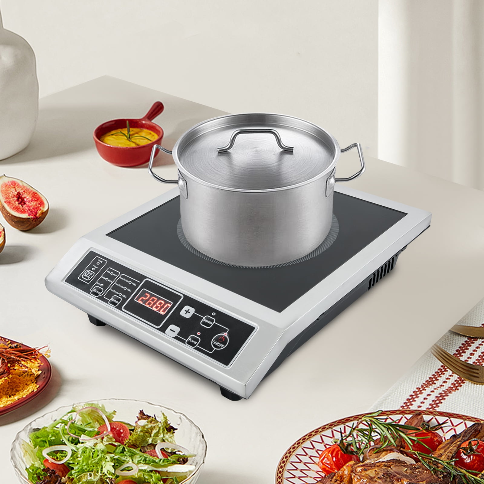 Vintoro 3500W Induction Cooktop, Induction Cooker, IGBT Heating Technology, Adjustable Design, Tabletop